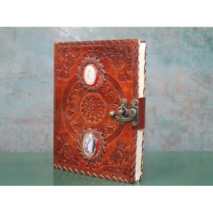 Taşlı Deri Defter Model 2  resmi