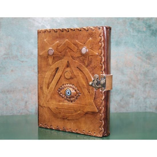 Taşlı Deri Defter Model 4  resmi