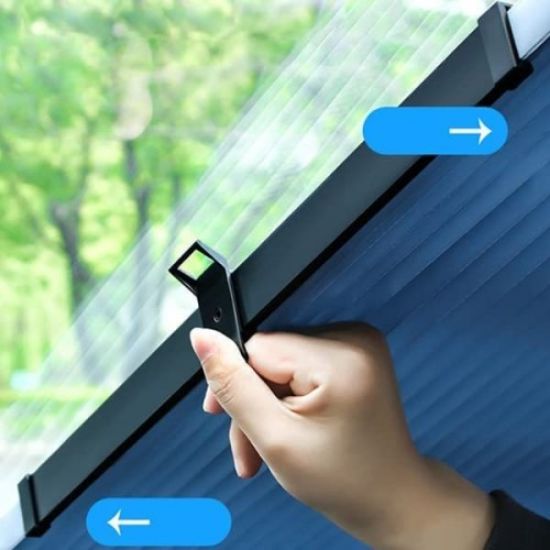 Otomatik Makaralı Oto Ön Cam Güneşlik resmi