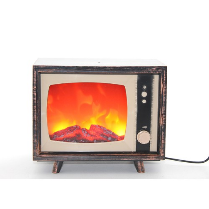 TV Tasarımlı Ledli Şömine Lamba  resmi