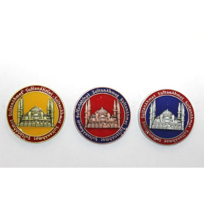 Yöresel Sultanahmet Magnet Yuvarlak Tasarım resmi