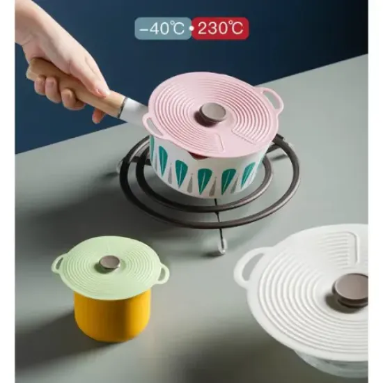 3'lü Vakumlu Silikon Kapak Seti resmi
