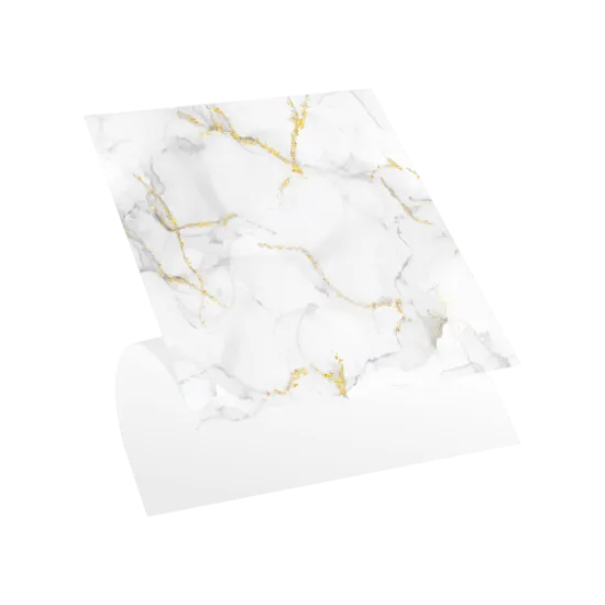 30x30 Cm Pvc Yer Karosu 4'lü Paket - Mermer Desenli Beyaz resmi