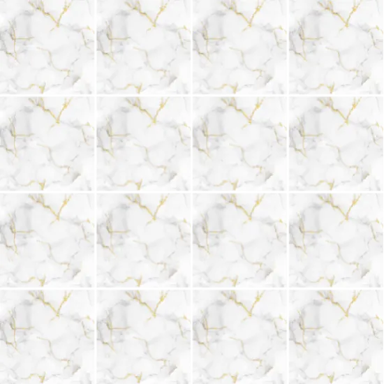 30x30 Cm Pvc Yer Karosu 4'lü Paket - Mermer Desenli Beyaz resmi