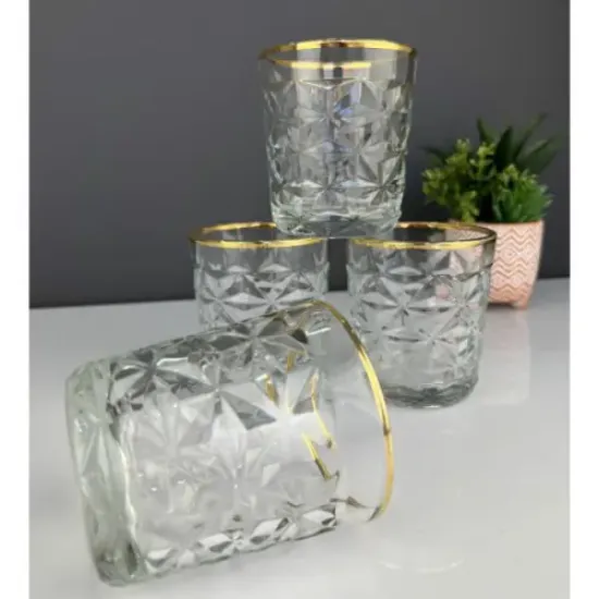 6'lı Kristal Meşrubat Bardağı 300 ml  resmi