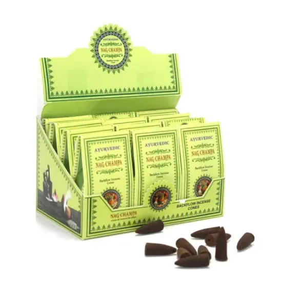 Ayurvedic Konik (Geri Akış) Tütsü Nag Champa Aromalı resmi