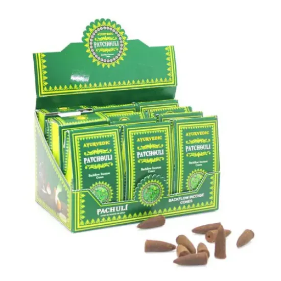 Ayurvedic Konik (Geri Akış) Tütsü Patchouli Aromalı resmi
