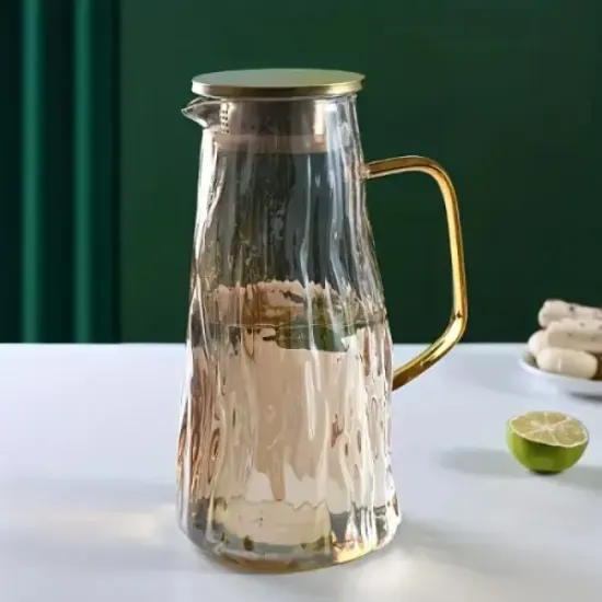Çelik Kapaklı Cam Sürahi 1800 ml resmi