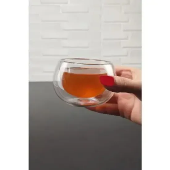 Çift Cidarlı Cam Reçellik 6 Adet resmi