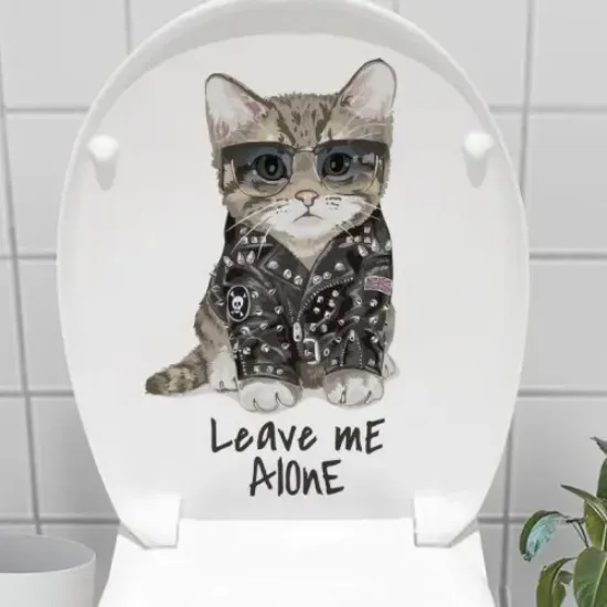 Decohandy Klozet Etiketi Leave Me Alone resmi