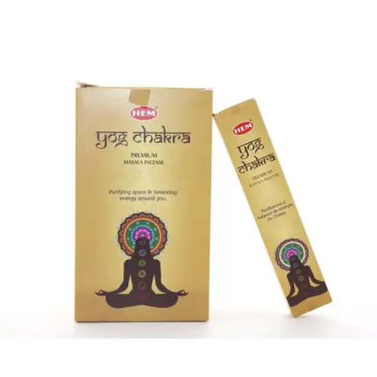 Hem Yog Chakra Masala Aromalı Çubuk Tütsü  resmi