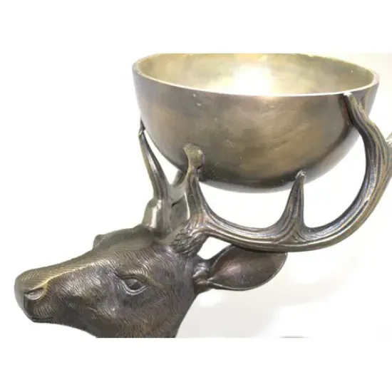 Metal Geyikli Kase 77 Cm  resmi