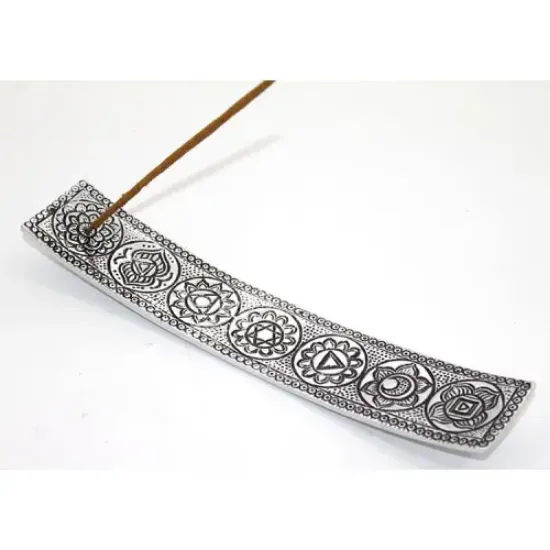 Metal Kayık 7 Çakra (Chakra) Tütsülük  resmi