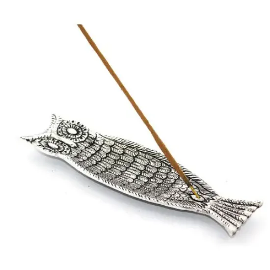 Metal Kayık Baykuş Tasarımı Tütsülük Model 1  resmi