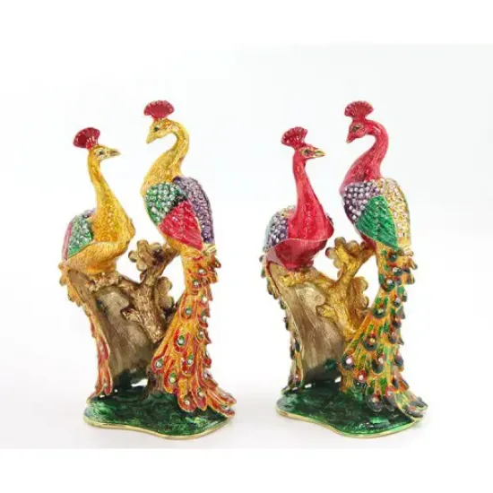 Swarovski Taşlı Tavuskuşu Figürü resmi