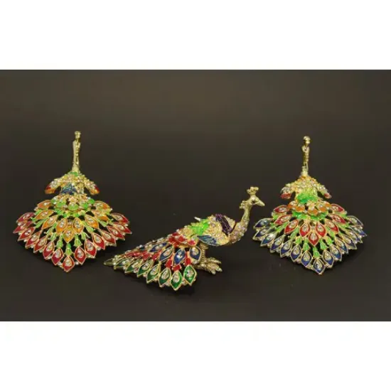 Swarovski Taşlı Tavuskuşu Model 6 resmi