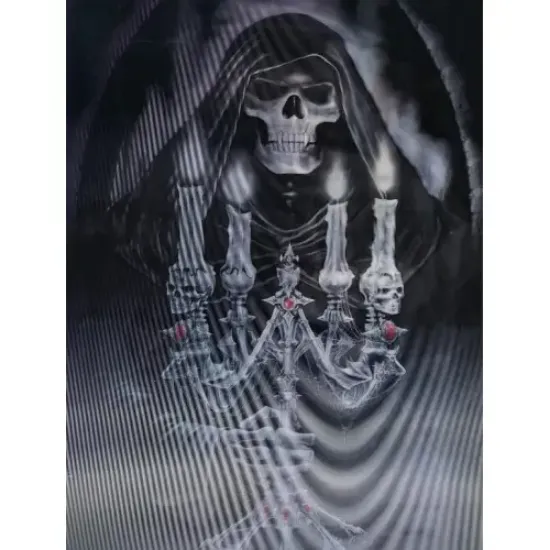 5D Elmas Boyama 3 Farklı Resim Değişenli Halloween İskelet Tablosu  resmi