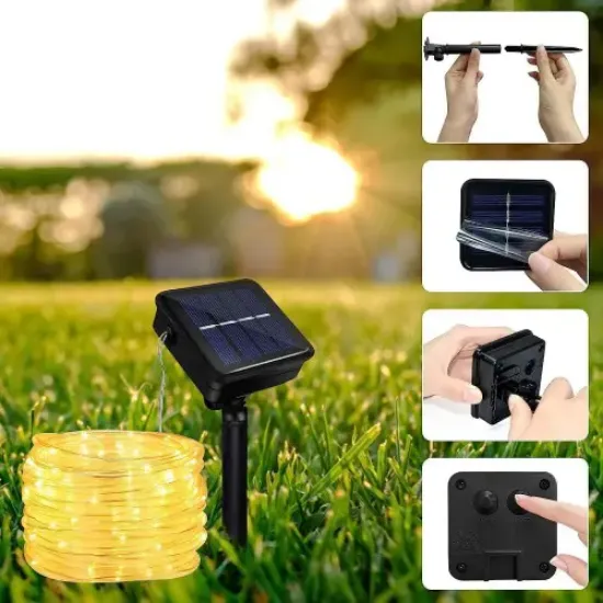 10 Metre Güneş Enerjili Hortum LED Işık resmi