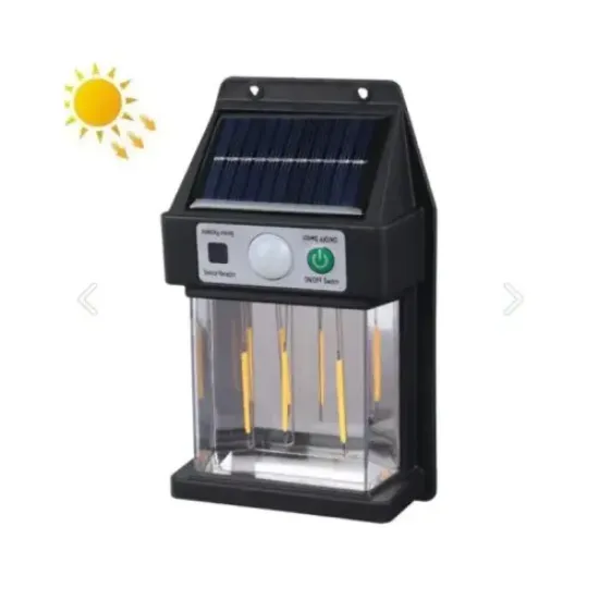 Güneş Enerjili Hareket Sensörlü Duvar Lambası resmi