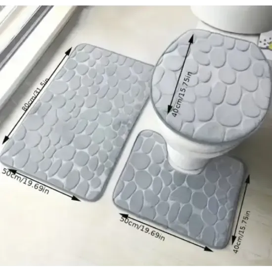 Banyo Tuvalet Paspas Seti 3 PARÇA resmi