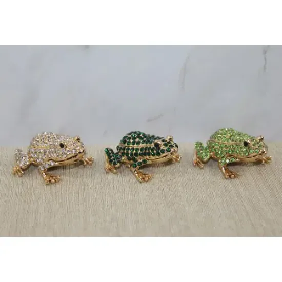 Swarovski Taşlı Minik Figür - Kurbağa Model 2 resmi