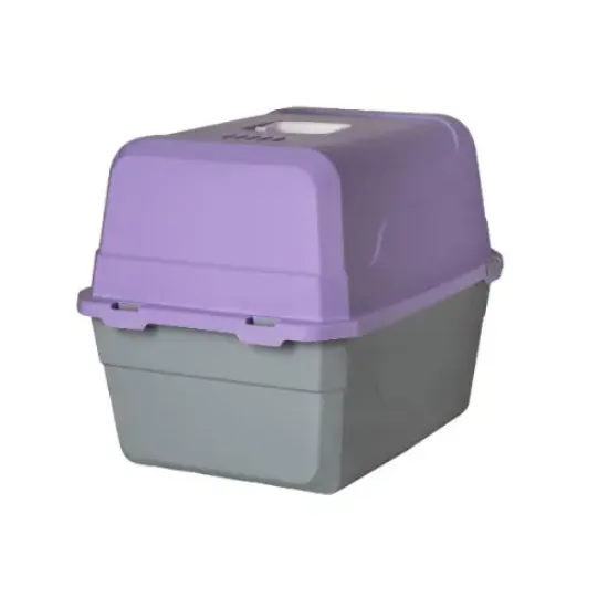 Mikopet Deluxe Mor Kapalı Kedi Tuvaleti  resmi