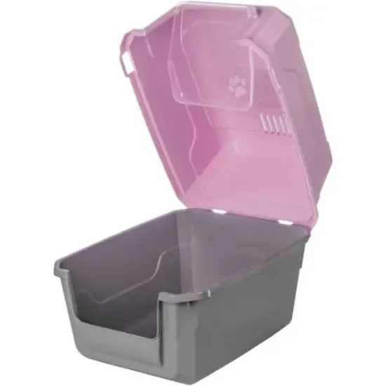 Mikopet Deluxe Pembe Kapalı Kedi Tuvaleti  resmi
