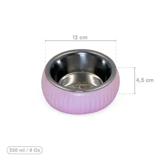 Mikopet Organik Seramik Mama Kabı Pembe resmi