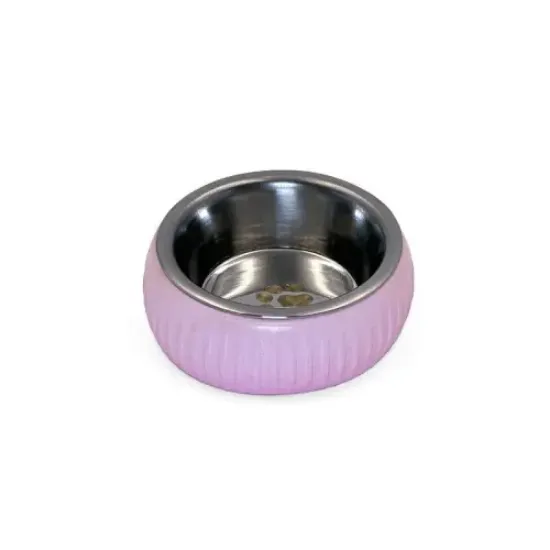 Mikopet Organik Seramik Mama Kabı Pembe resmi