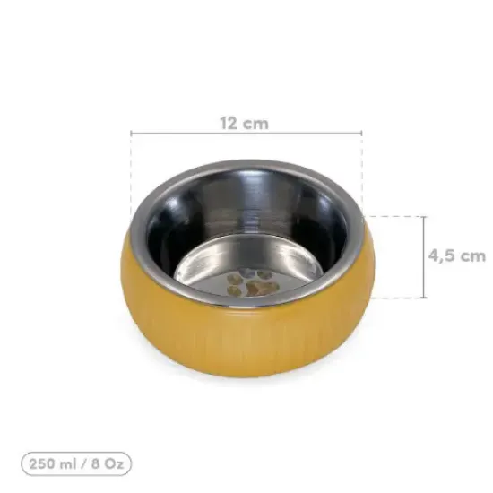 Mikopet Organik Seramik Mama Kabı Sarı resmi