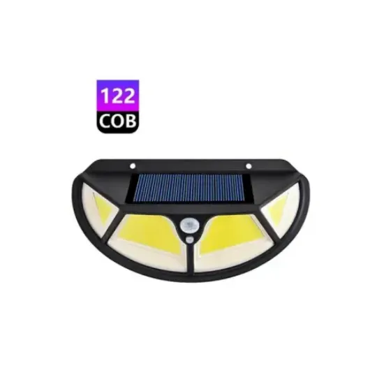 Fonksiyonel Sensörlü 122 Ledli Solar Bahçe Lambası resmi