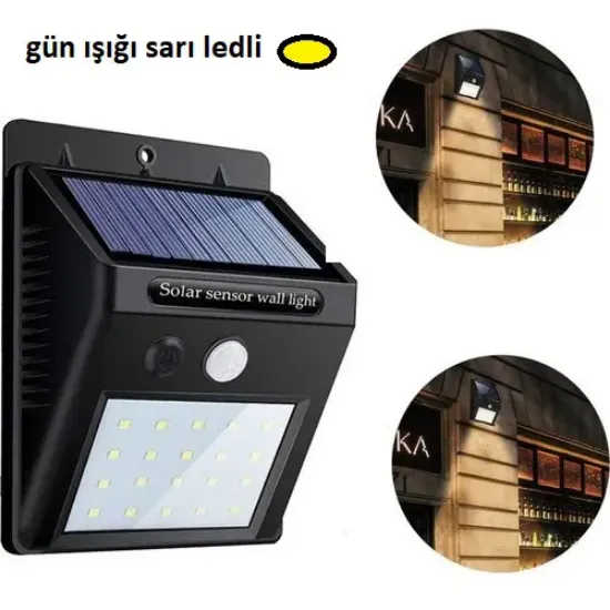 Hareket Sensörlü Güneş Enerjili Lamba resmi