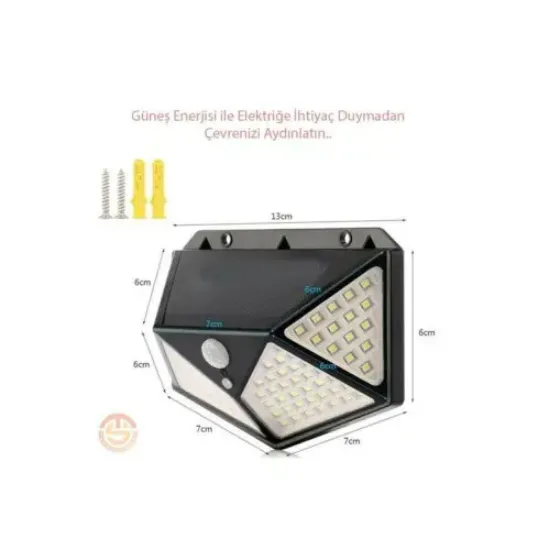 Solar Bahçe Aydınlatma Lambası 100 Led resmi