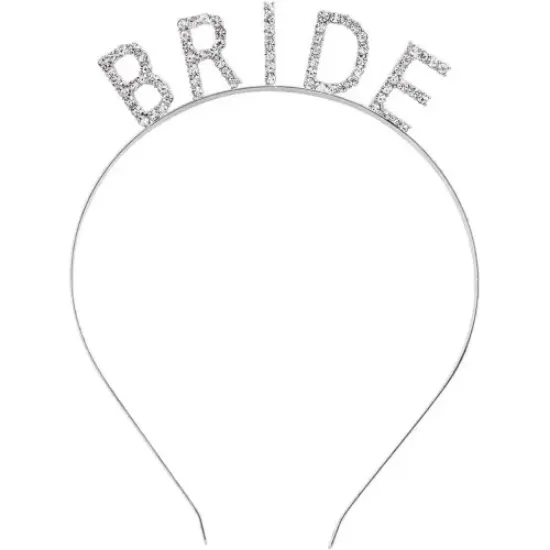 Bekarlığa Veda Bride Tacı Gümüş Renk resmi