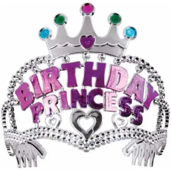 Birthday Prenses Yazılı Çocuk Parti Tacı resmi