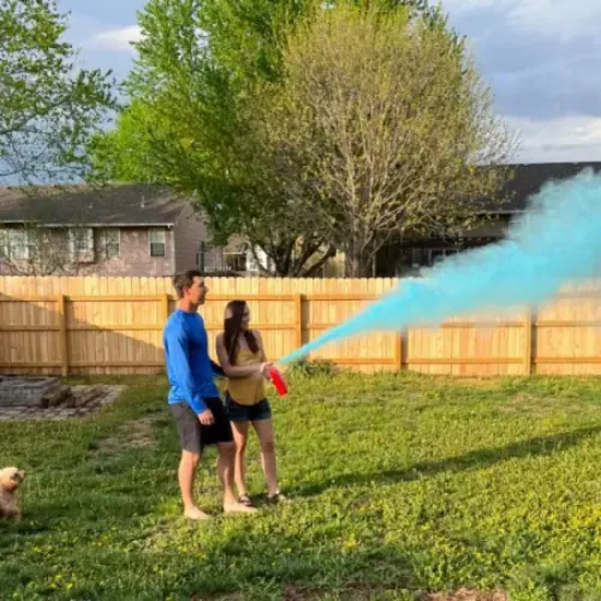 Cinsiyet Tüpü - Gender Reveal Partisi Tüpü Mavi Renk  resmi