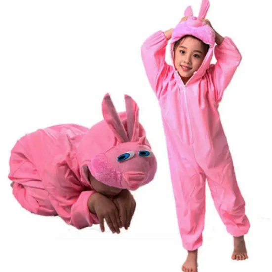 Çocuk Tavşan Kostümü Pembe Renk 2-3 Yaş resmi