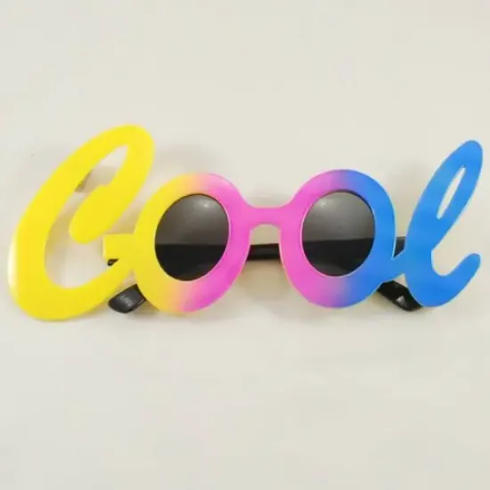 Cool Yazılı Rengarenk Parti Gözlüğü  resmi