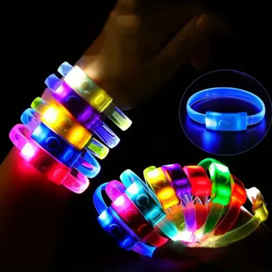 Festival &amp; Parti LED Bileklik 3 Farklı Mod Işıklı 1 Adet resmi