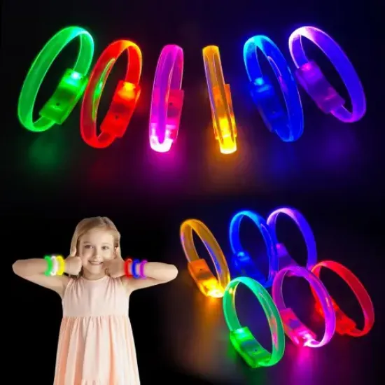 Festival &amp; Parti LED Bileklik 3 Farklı Mod Işıklı 1 Adet resmi