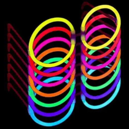 Glow Stick Yuvarlak Parti Gözlüğü 6 Adet resmi