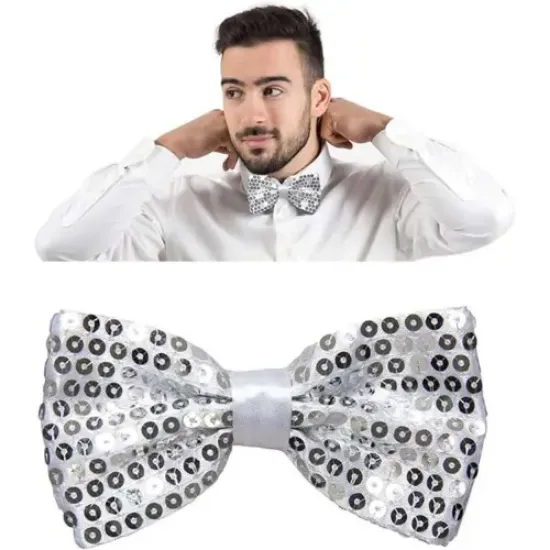Gümüş Payetli Pullu Papyon resmi