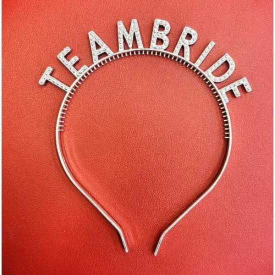 Gümüş Renk Team Bride Taç – Gelin ve Nedime Tacı resmi