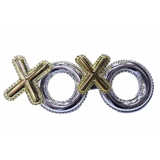 Gümüş Renk Xoxo Yazılı Parti Gözlüğü resmi
