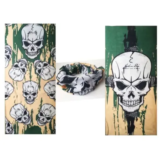 Haki Kuru Kafa Baskılı Buff Bandana 25x48 cm resmi