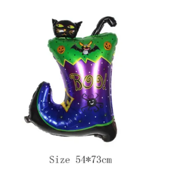 Halloween Çizmeli Kara Kedi Folyo Balon  resmi