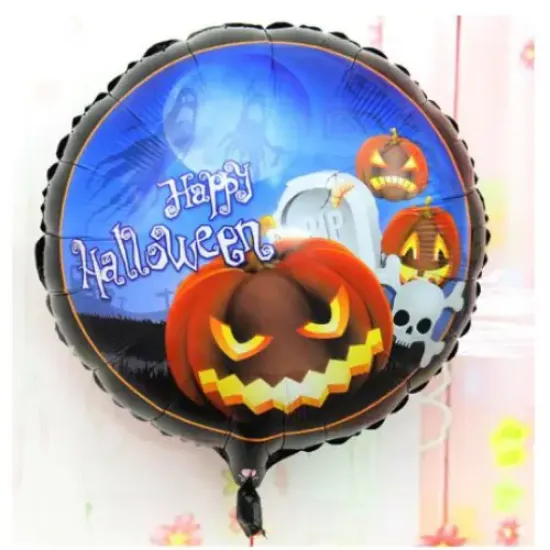 Happy Halloween Balkabağı Folyo Balon 18 inç resmi