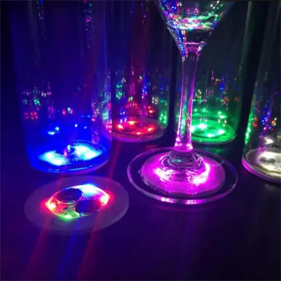 Işıklı Yapışkanlı Bardak Altı Aparatı Ledli 3 Modlu  resmi