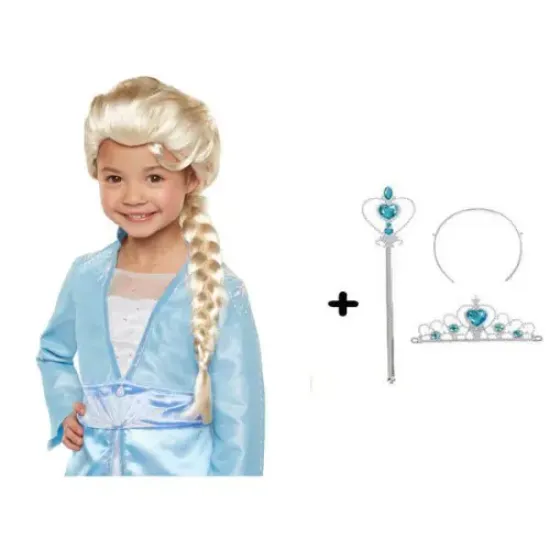 Karlar Ülkesi Frozen Elsa Kostüm Seti Çocuk Boy resmi