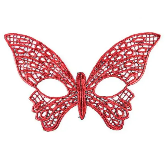 Kırmızı Dantel Masquerade Maskesi 7 No resmi